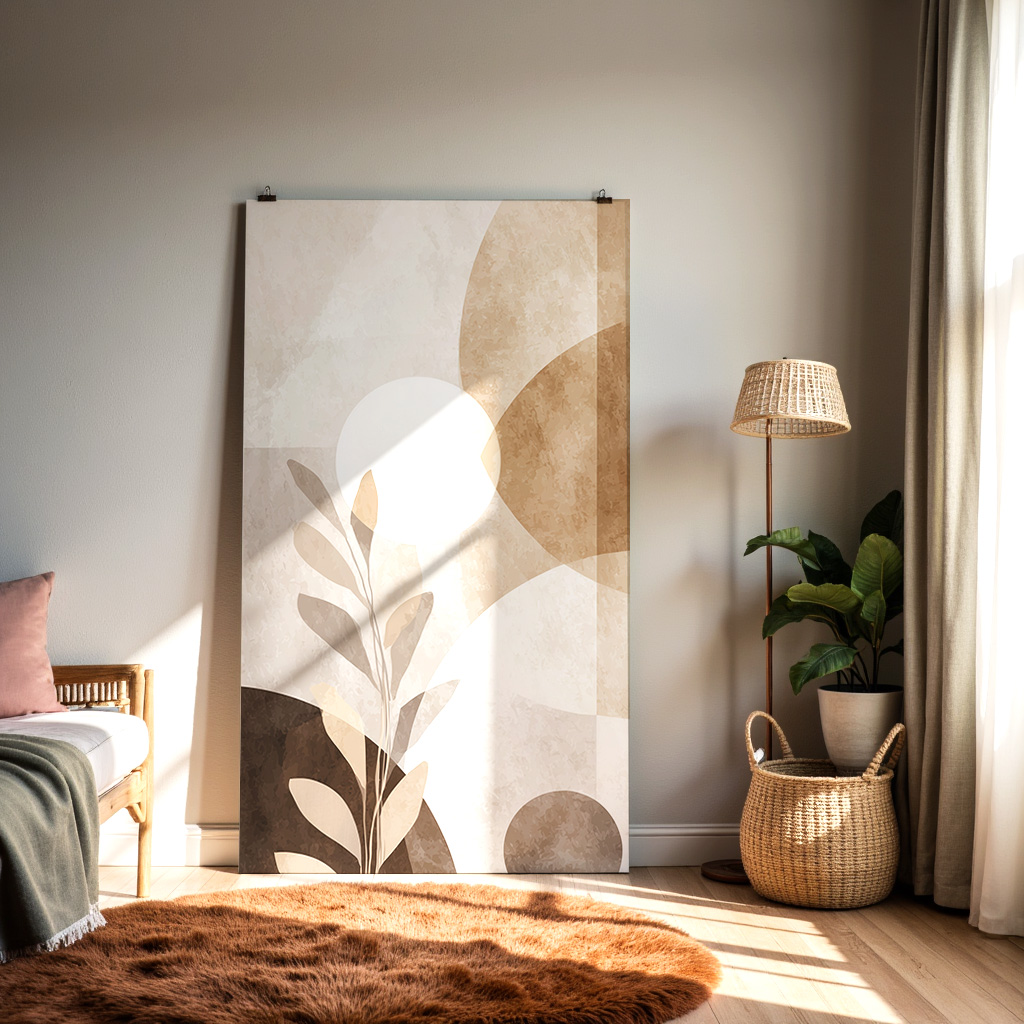 Minimalist Boho Leaf Art — alternate view