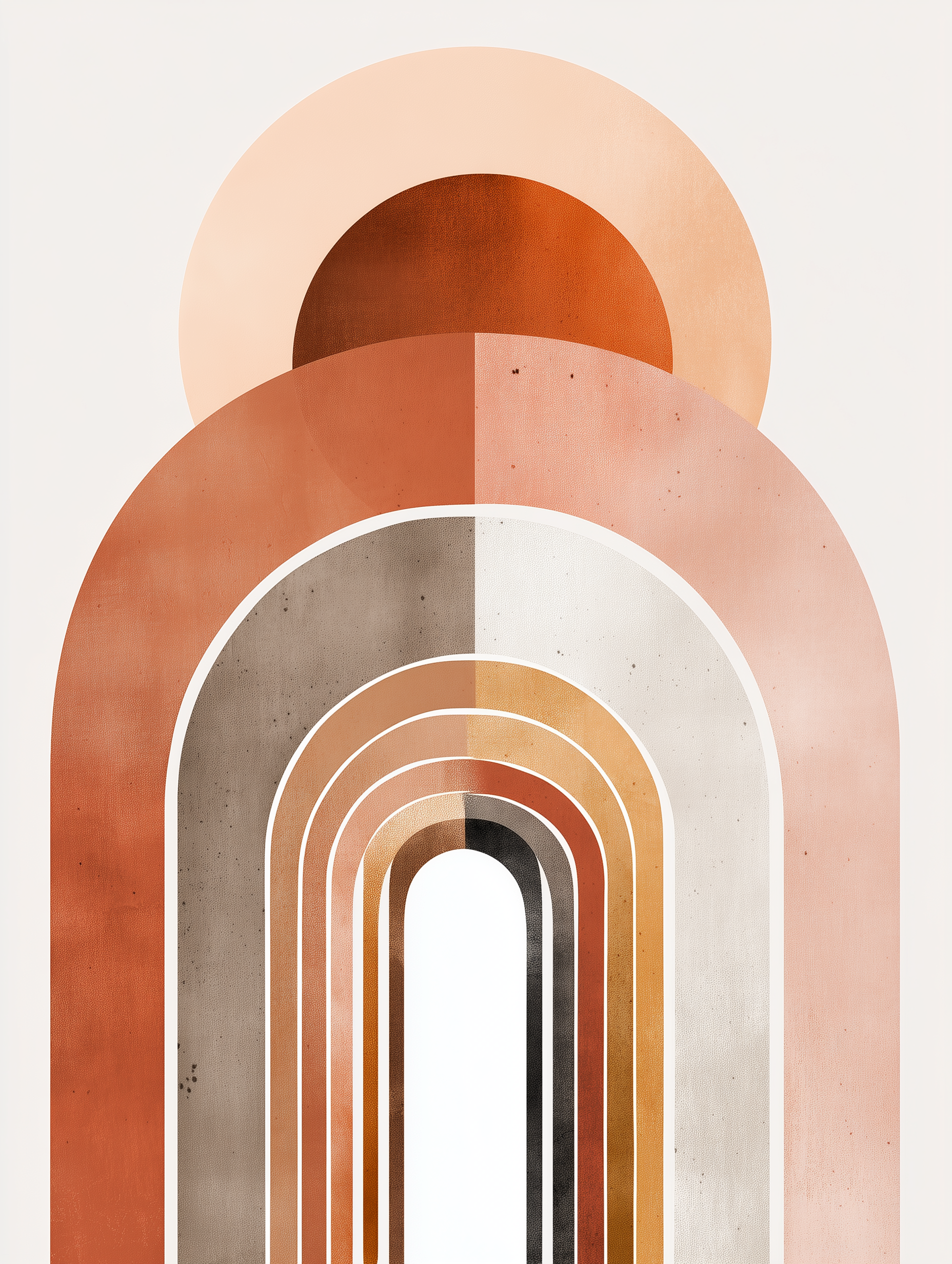Sunrise Arches – Minimal Boho Wall Art