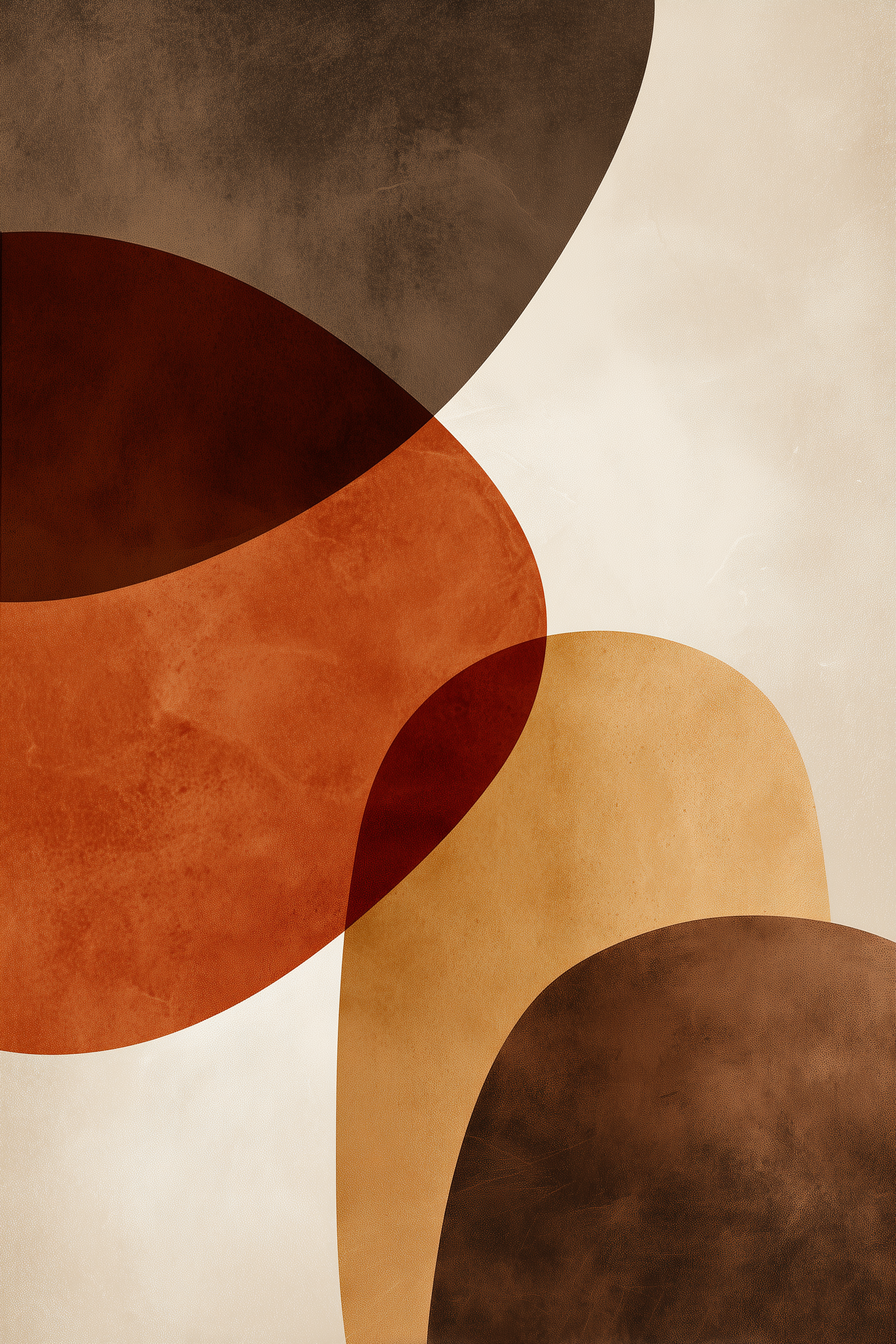 Terracotta Harmony – Abstract Earth Tone Wall Art