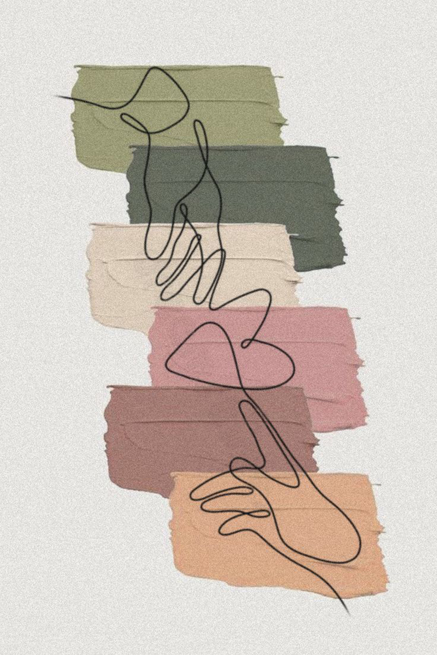 Abstract Line Art Hands – Modern Minimal Wall Art