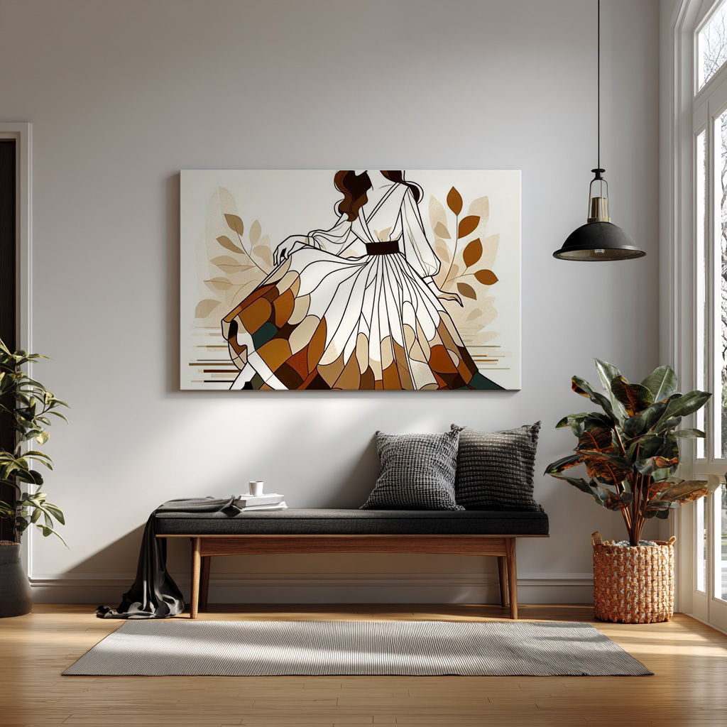 Elegant Fashion Illustration Art Print – Modern Feminine Wall Décor — alternate view
