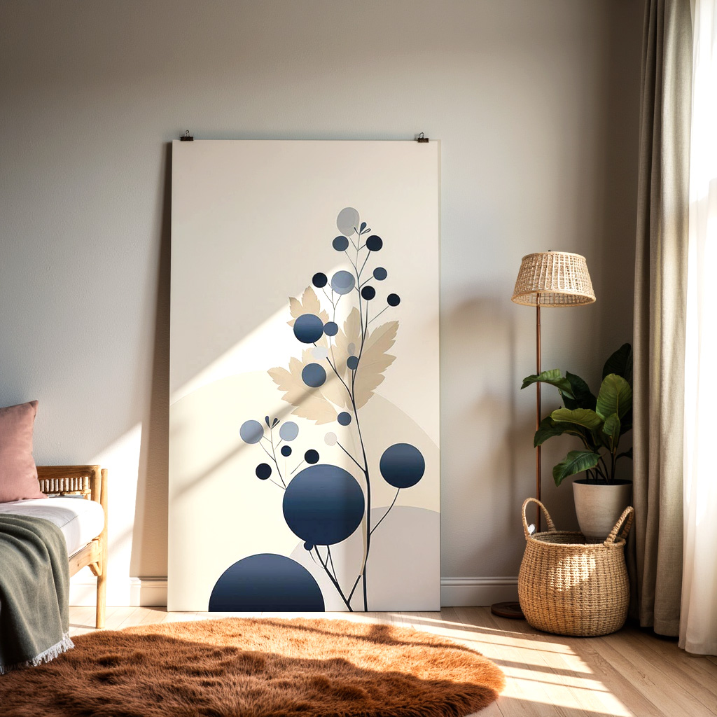 Stylish Woman Illustration Art Print – Modern Boho Wall Décor — alternate view