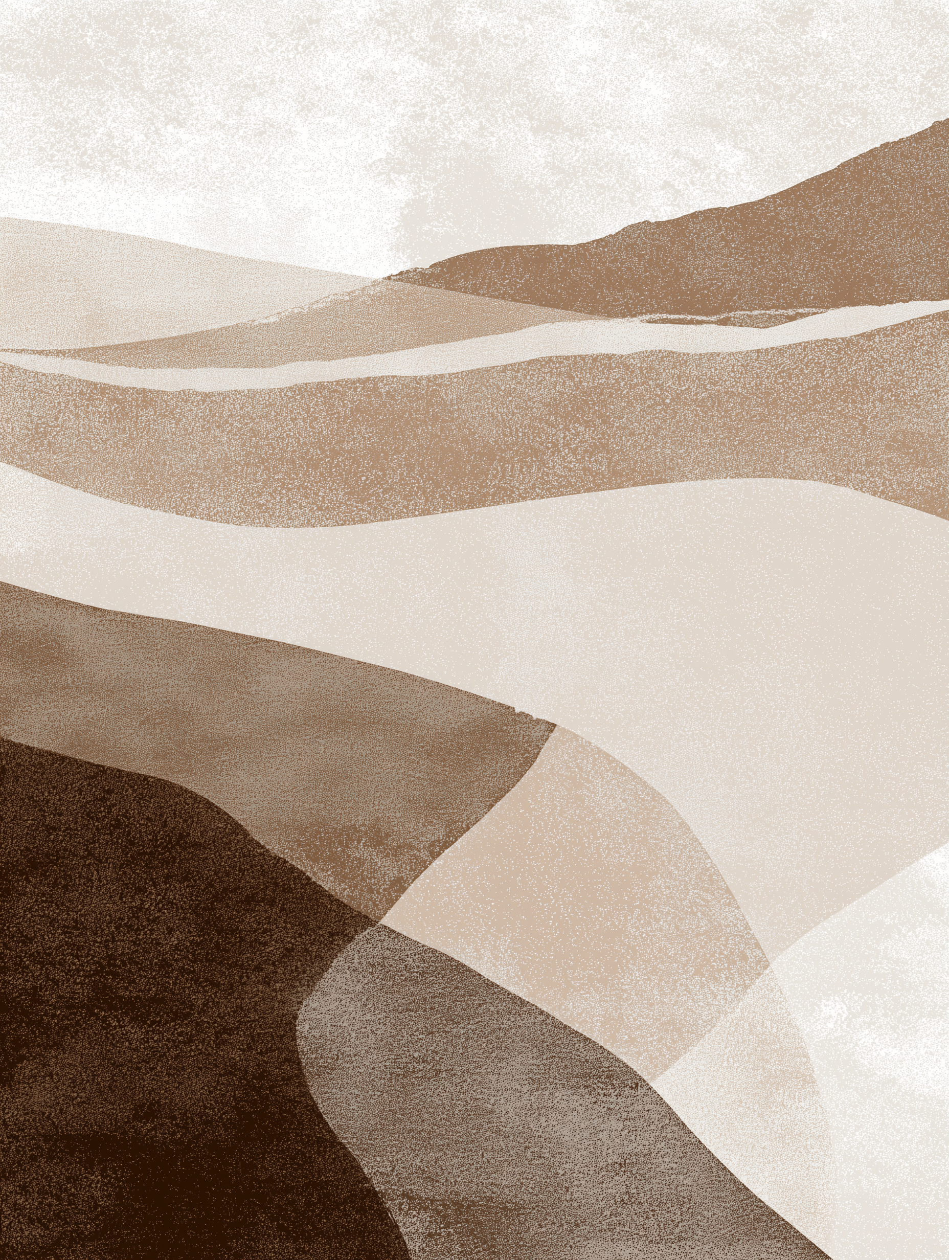Minimalist Abstract Landscape – Earth Tone Wall Art