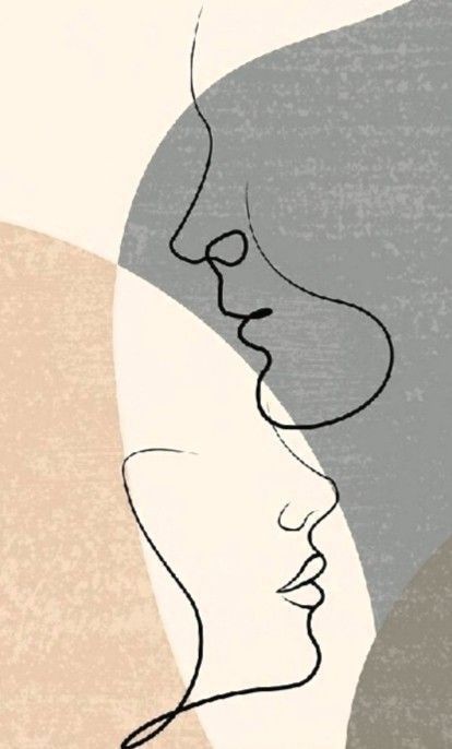 Minimalist One-Line Faces Art Print – Abstract Neutral Wall Art