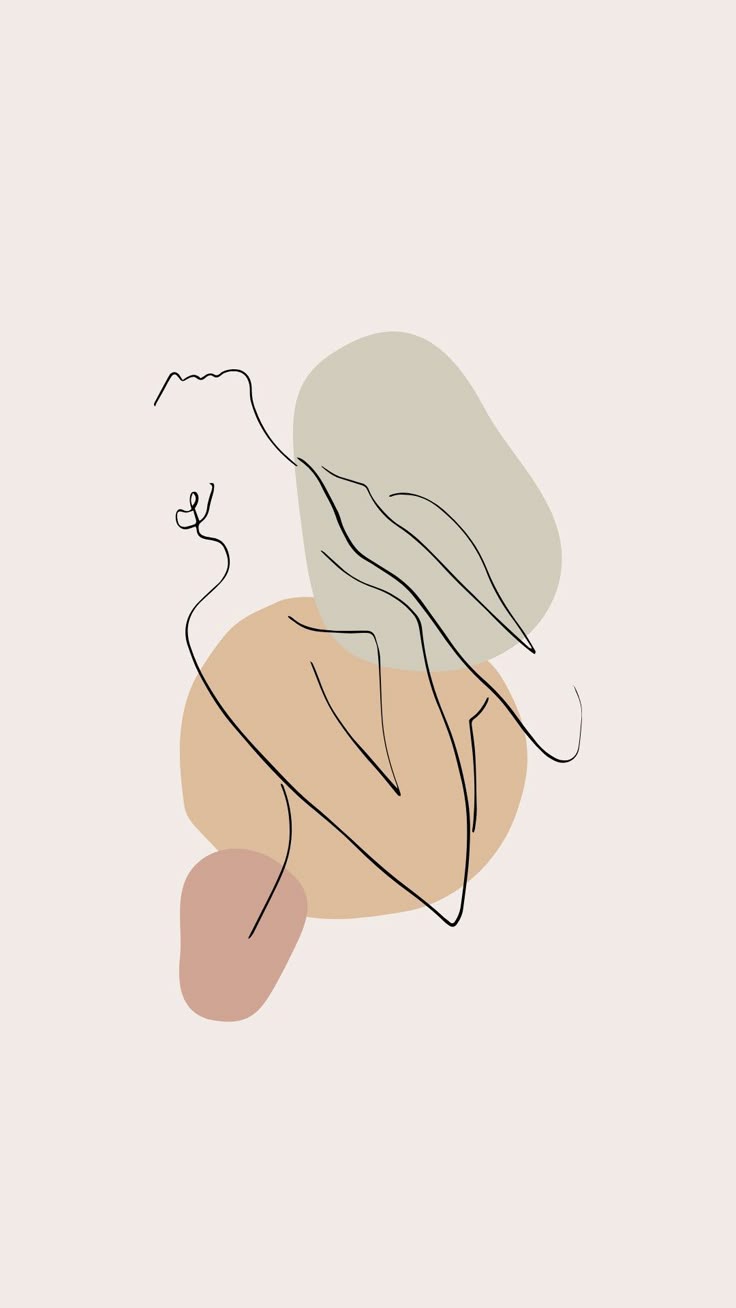 Minimalist Abstract Woman Line Art – Modern One Line Figure Print