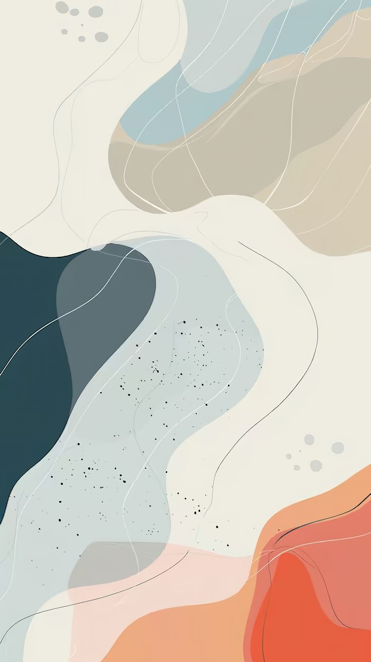 Modern Pastel Abstract Wall Art – Minimalist Fluid Shape Print