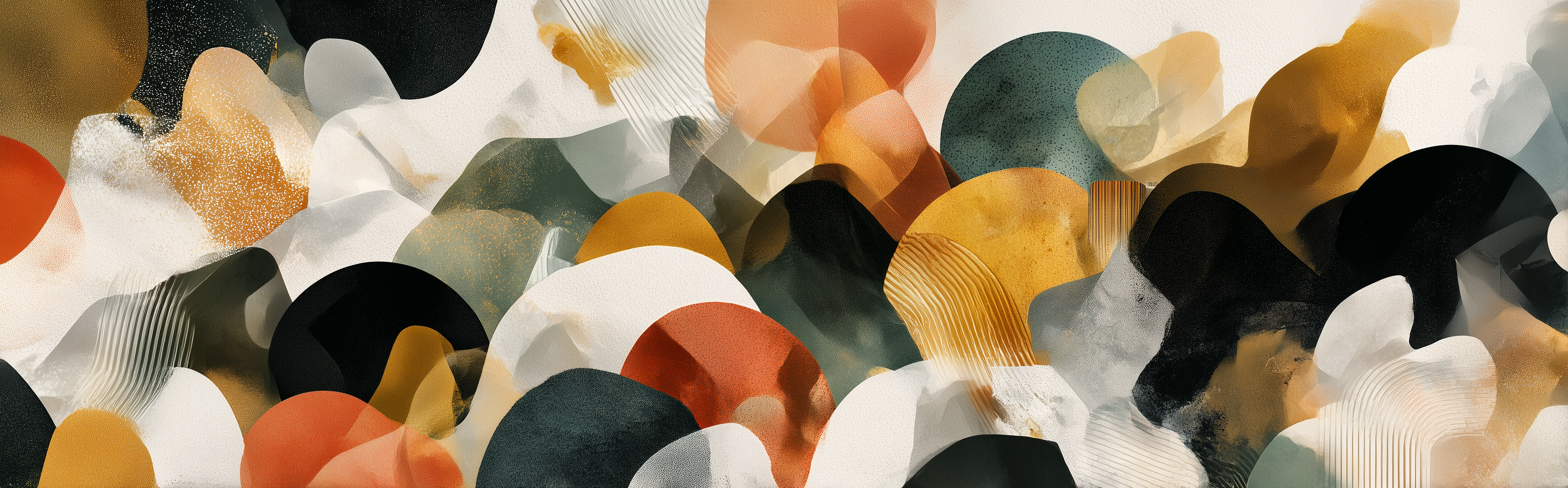 Modern Abstract Landscape Wall Art – Warm Earth Tones & Organic Shapes