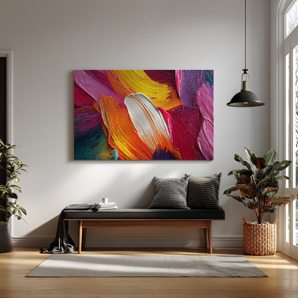 Bold Abstract Color Texture – Modern Wall Art — alternate view
