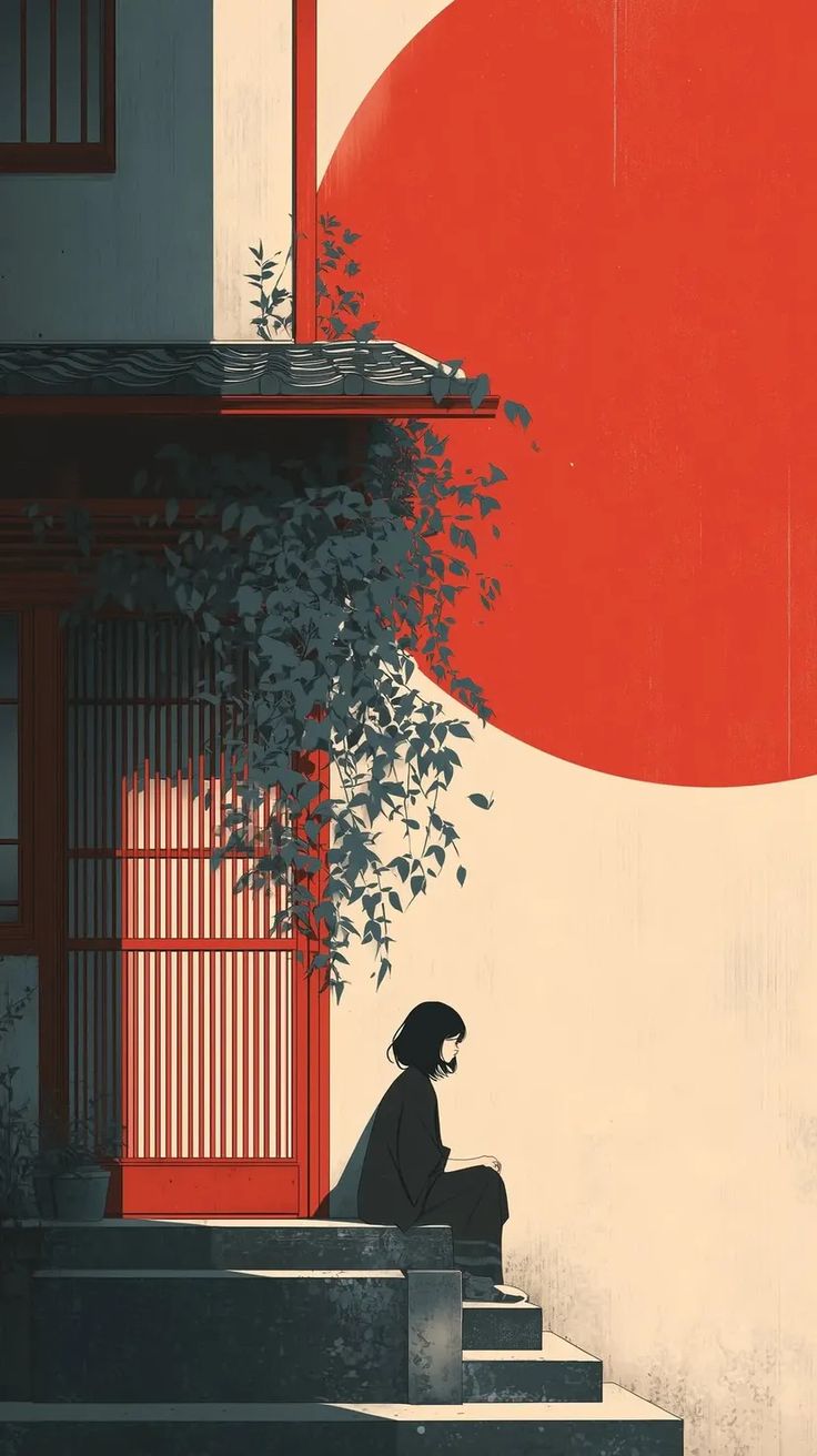 Zen Meditation Wall Art | Minimalist Monk in Meditation Artwork