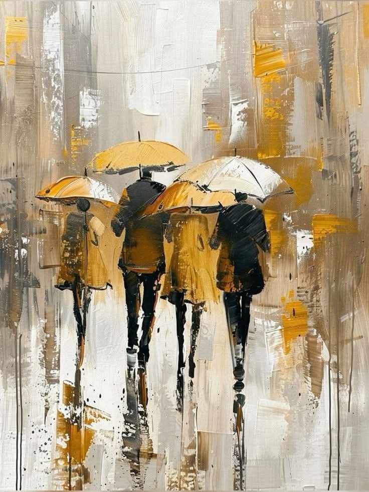 Golden Umbrellas