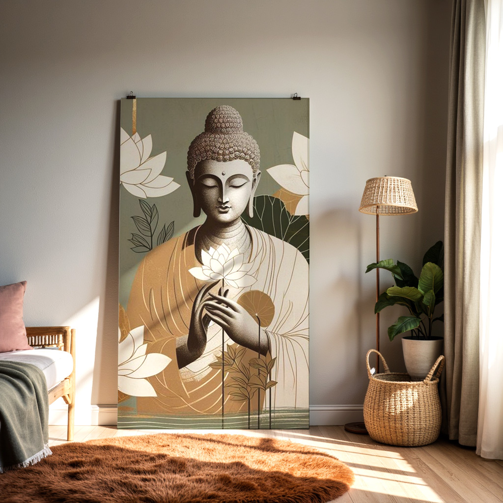 Lotus Buddha Serenity Wall Art — alternate view