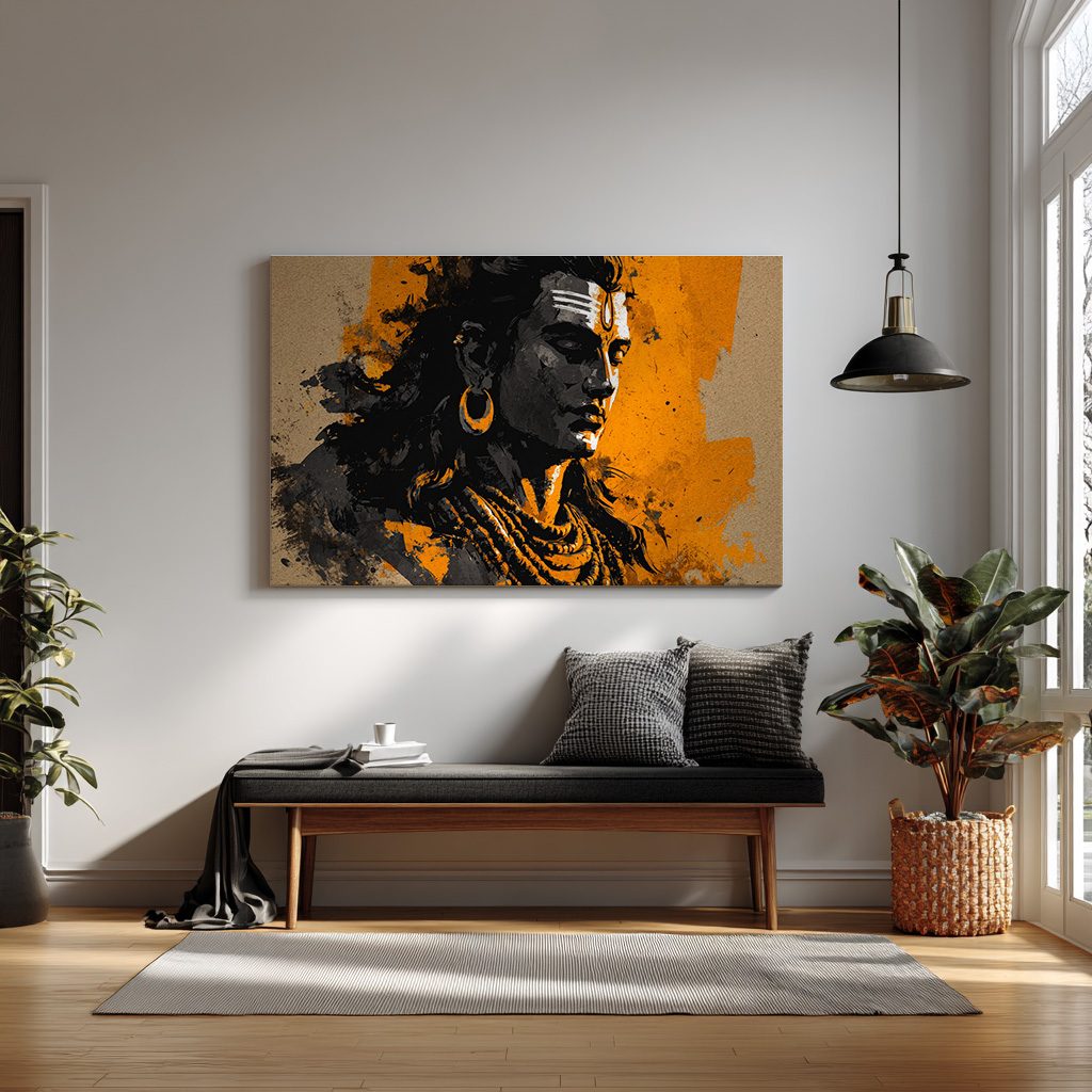Lord Shiva Abstract Portrait Art — alternate view