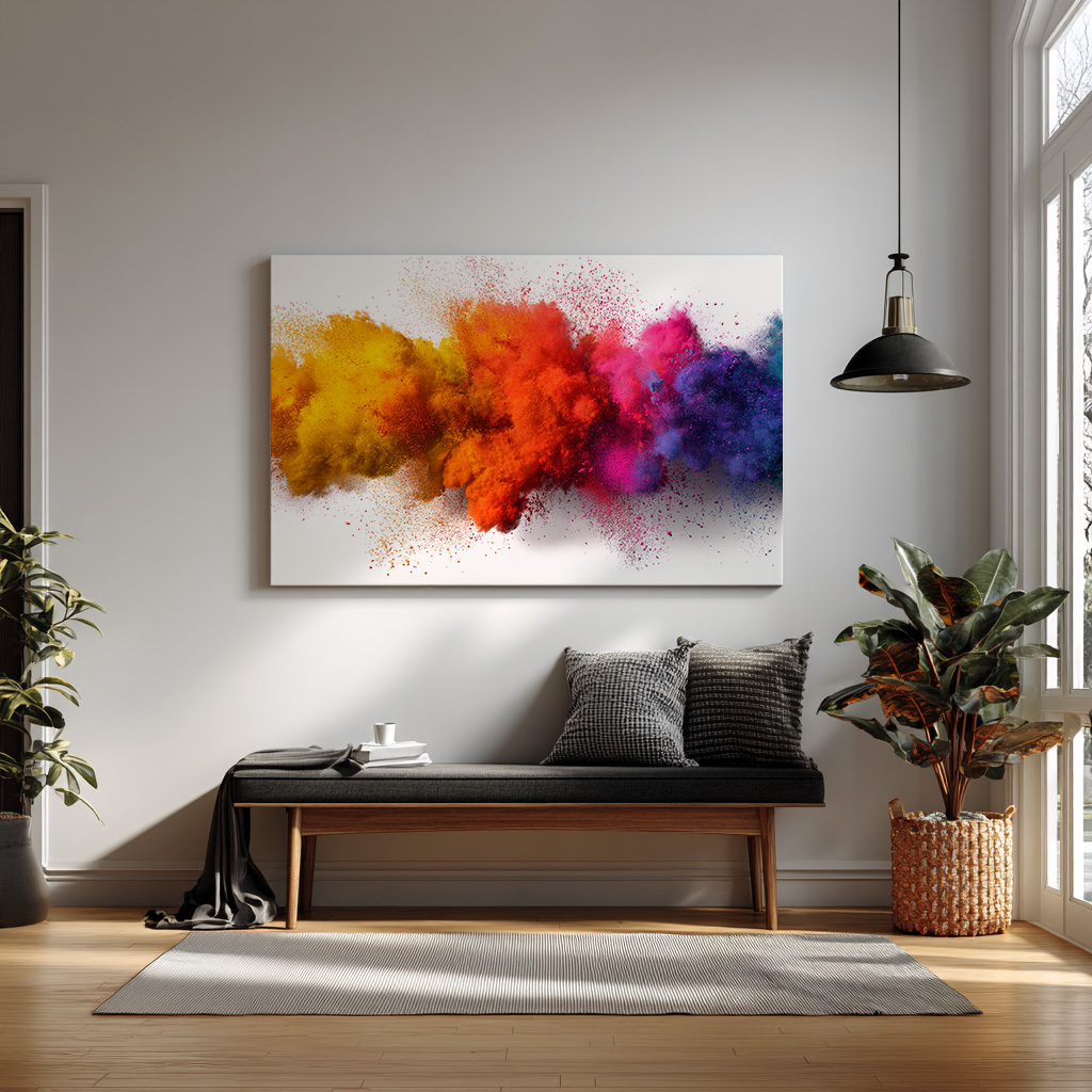 Abstract Color Explosion Wall Art — alternate view
