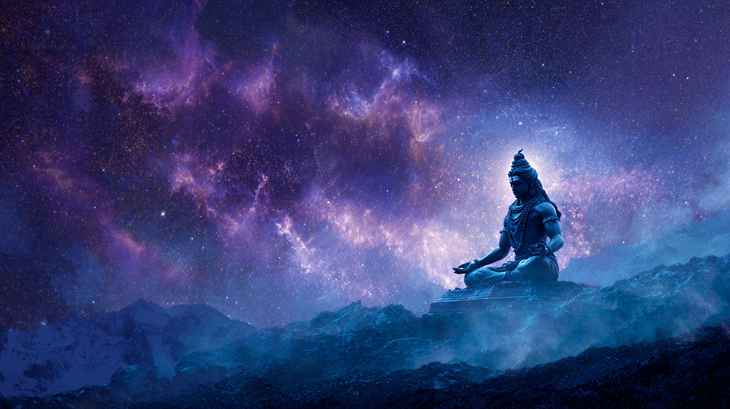 Shiva in Cosmic Meditation – Guardian of the Infinite Night