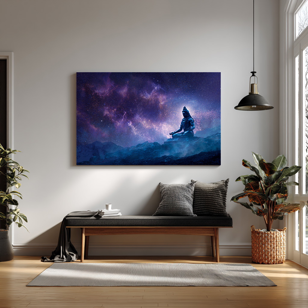 Shiva in Cosmic Meditation – Guardian of the Infinite Night — alternate view