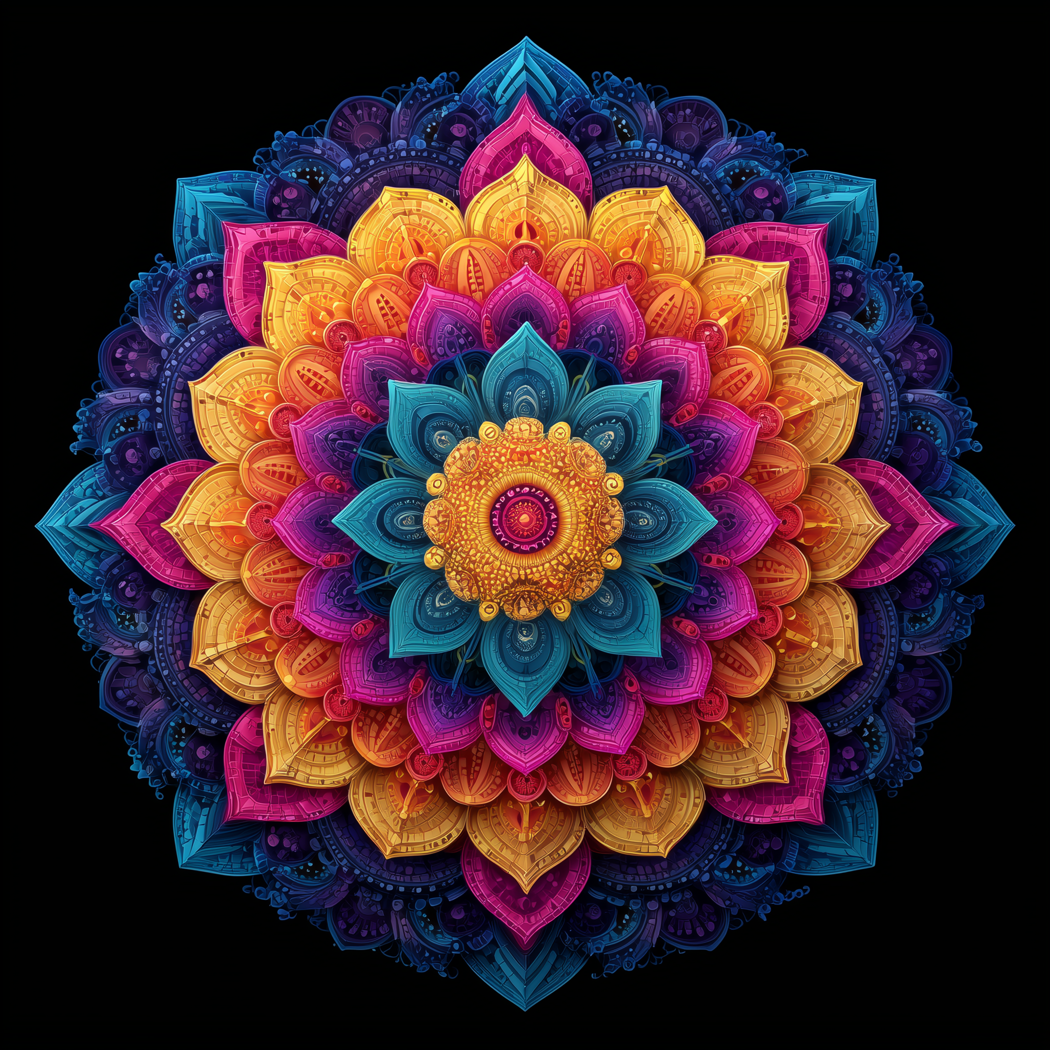 Radiant Lotus Mandala