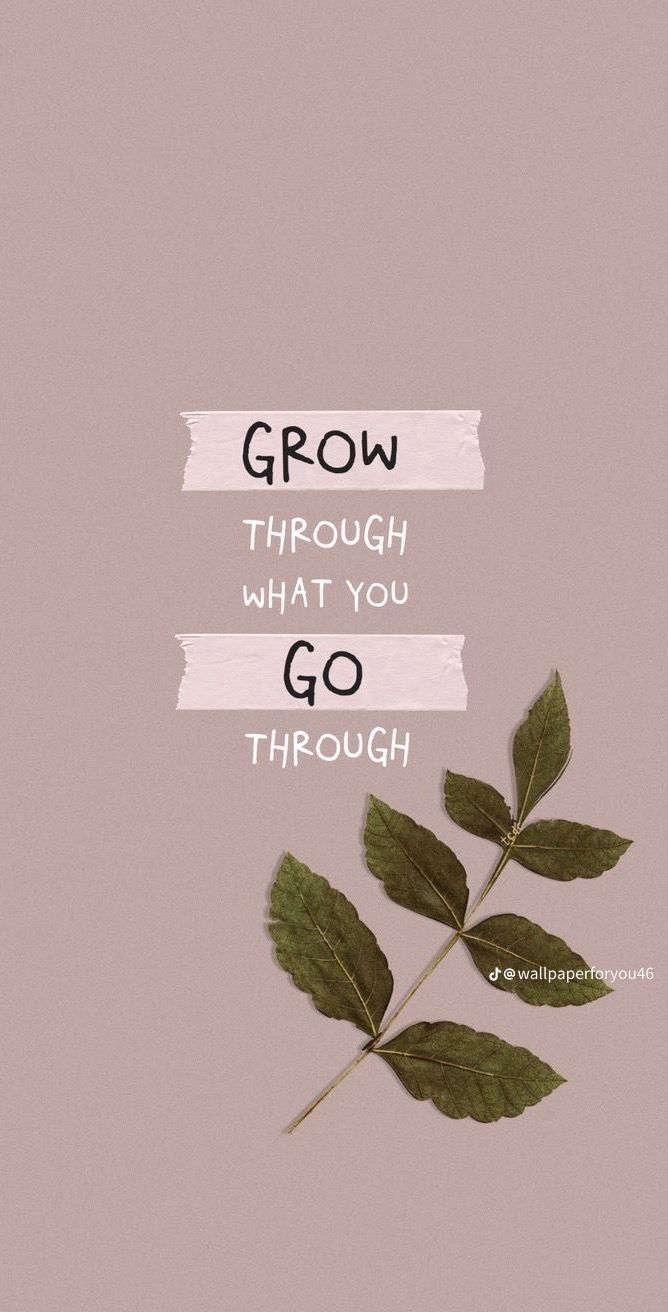 Grow Through What You Go Through Wall Art – Minimal Inspirational Quote Print