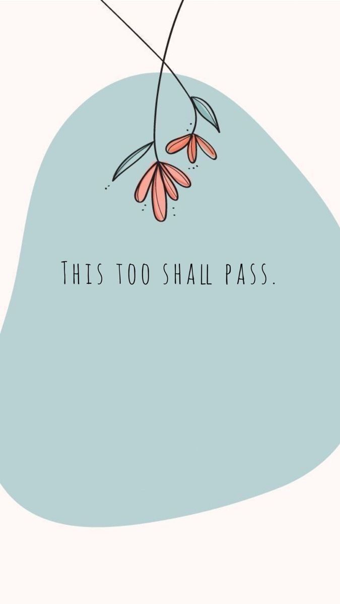 This Too Shall Pass Wall Art – Minimal Floral Inspirational Quote Print