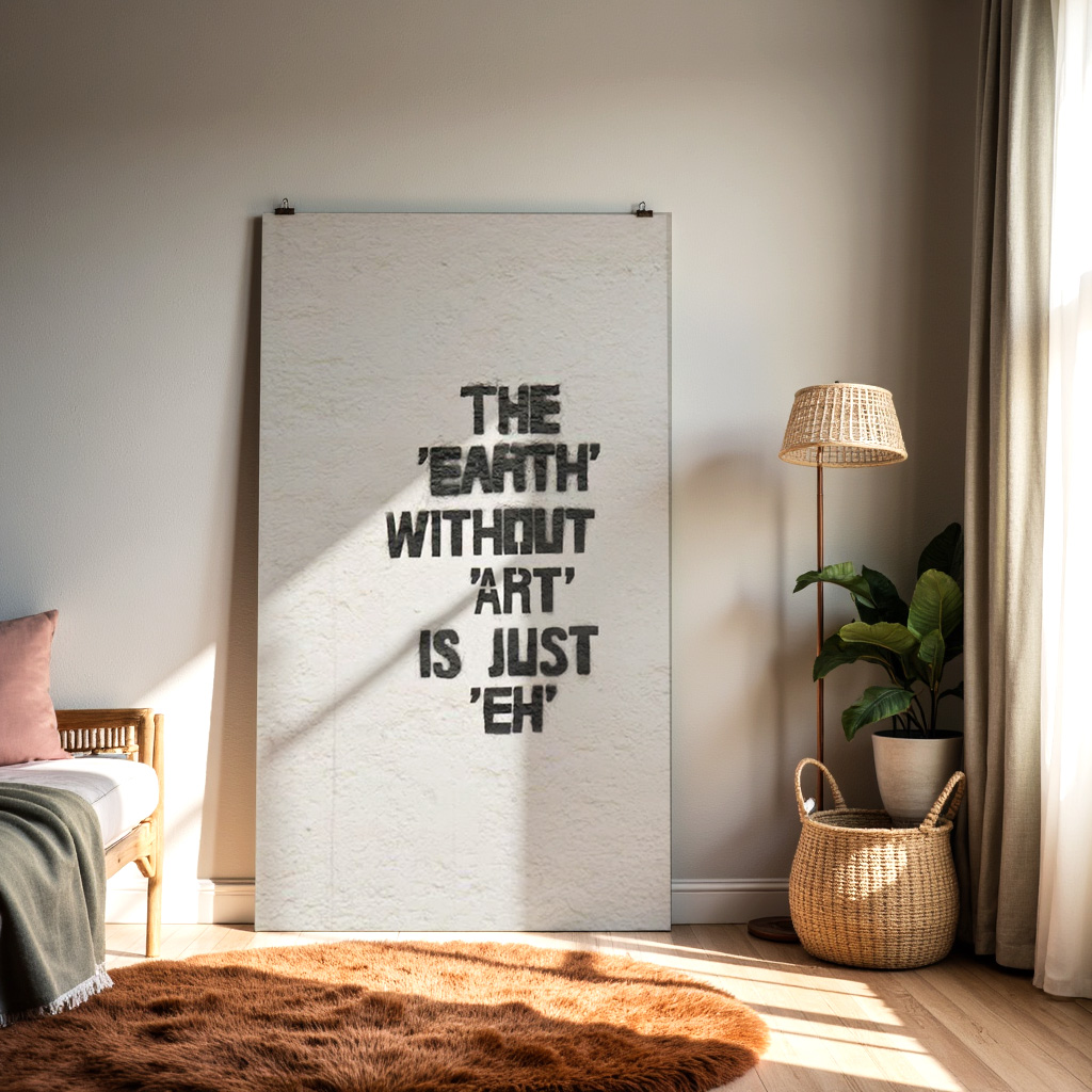 Creative Quote Wall Art – “The Earth Without Art Is Just Eh” — alternate view
