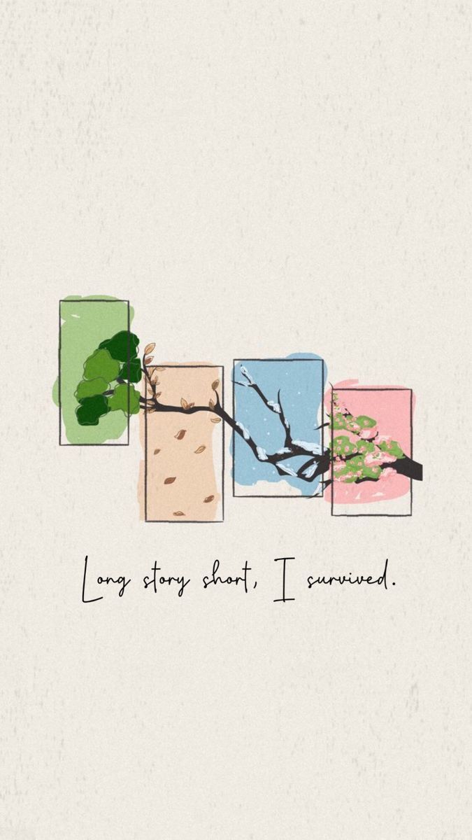 Motivational Wall Art – “Long Story Short, I Survived” Quote Print