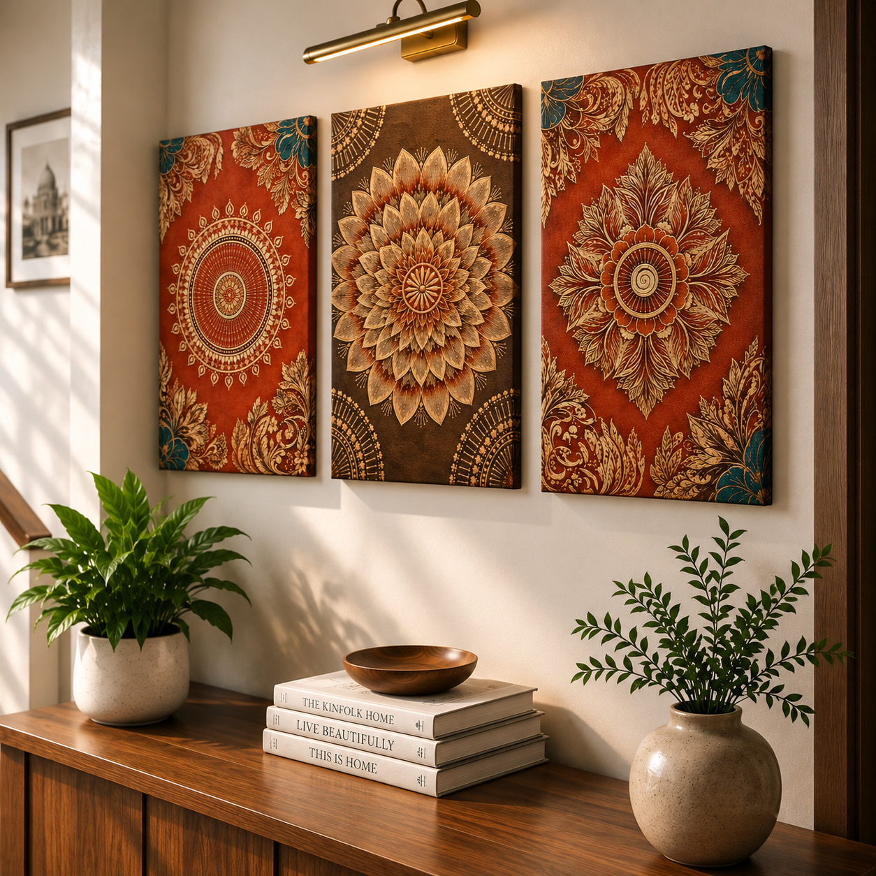 Mandala Floral Elegance Wall Art Set — alternate view